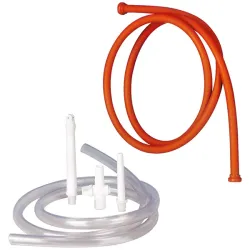 Irrigator accessoires Irrigator slang, 1,25 lang, transparant pvc, 9 x 15 mm, geschikt voor 2000 ml irrigator